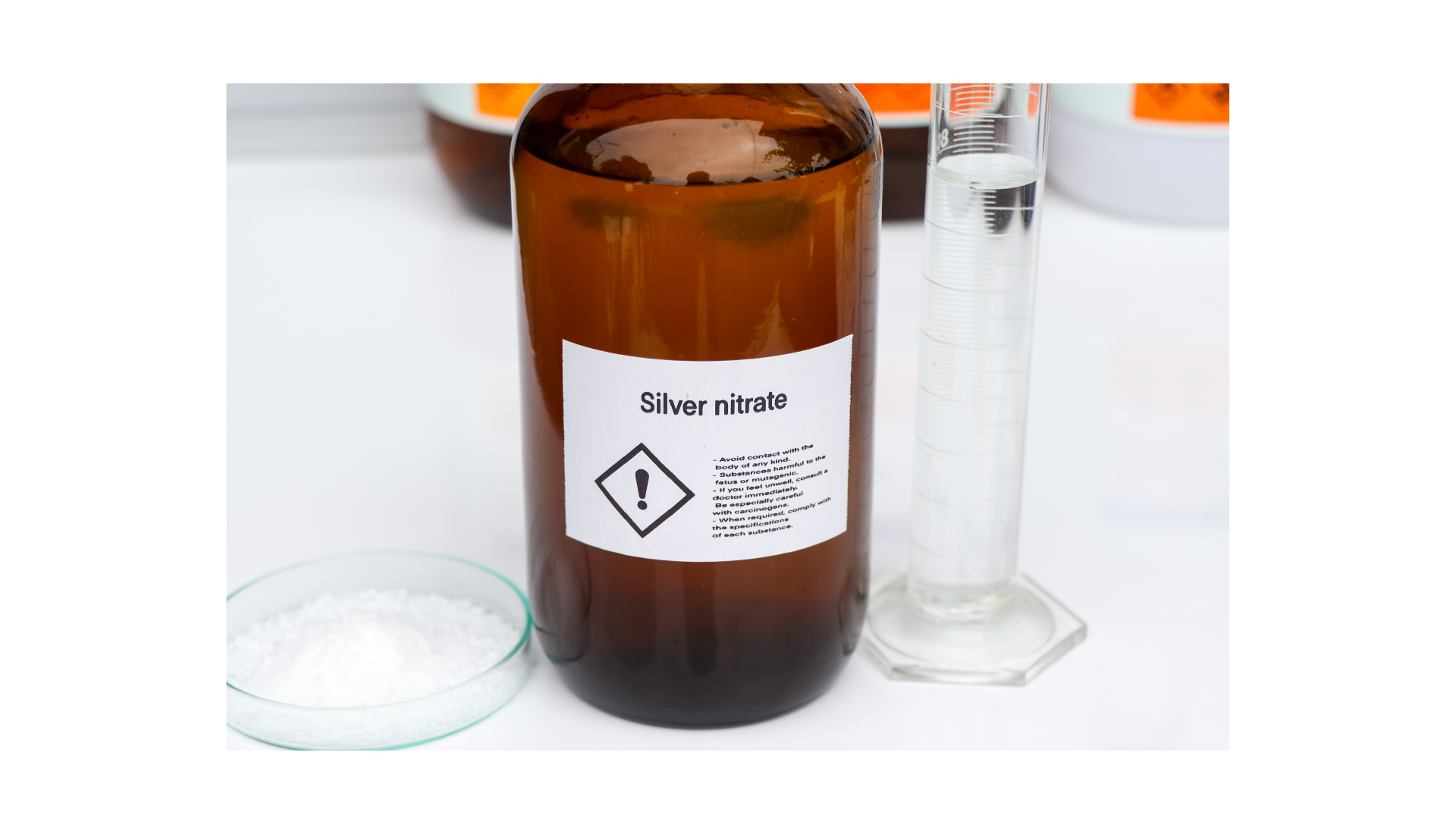 Silver nitrate solution in the lab