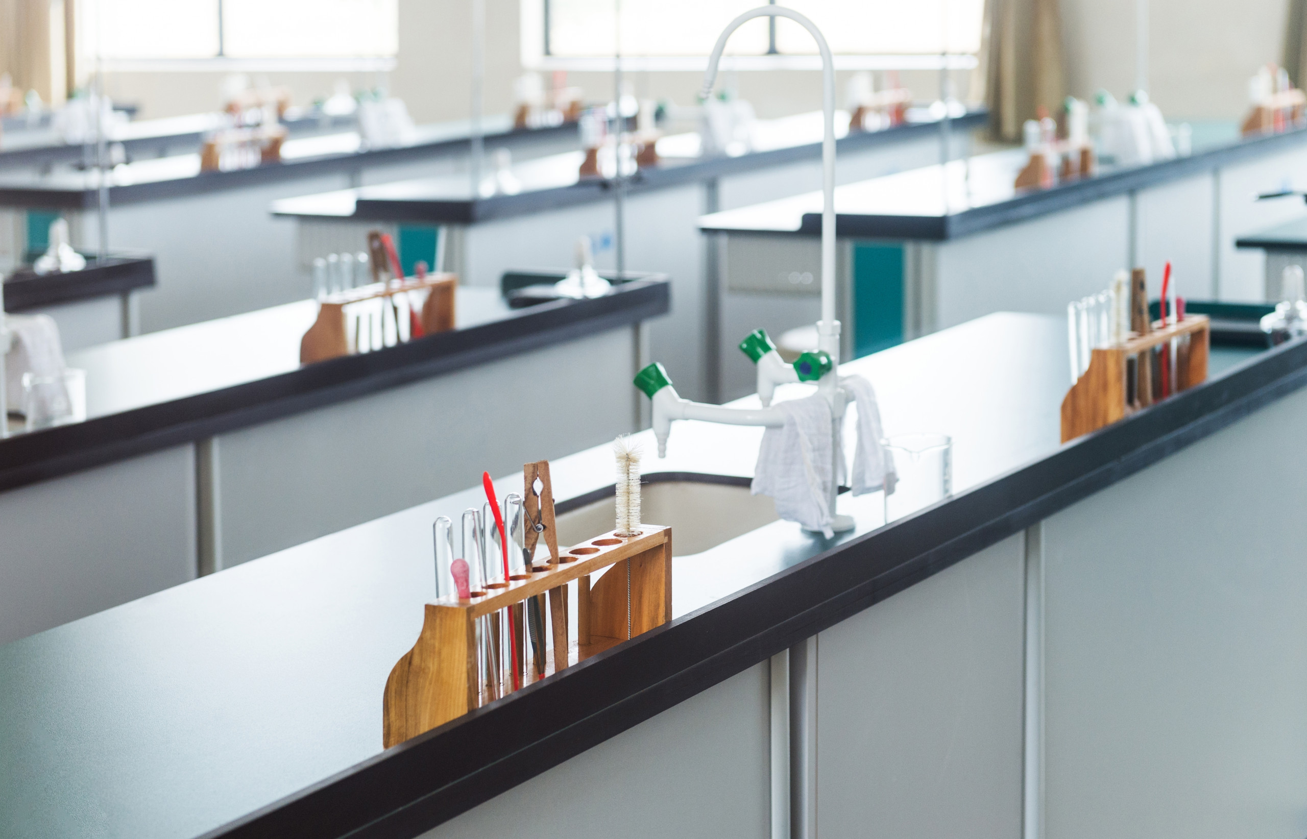 empty school laboratory