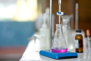 An acid-base titration
