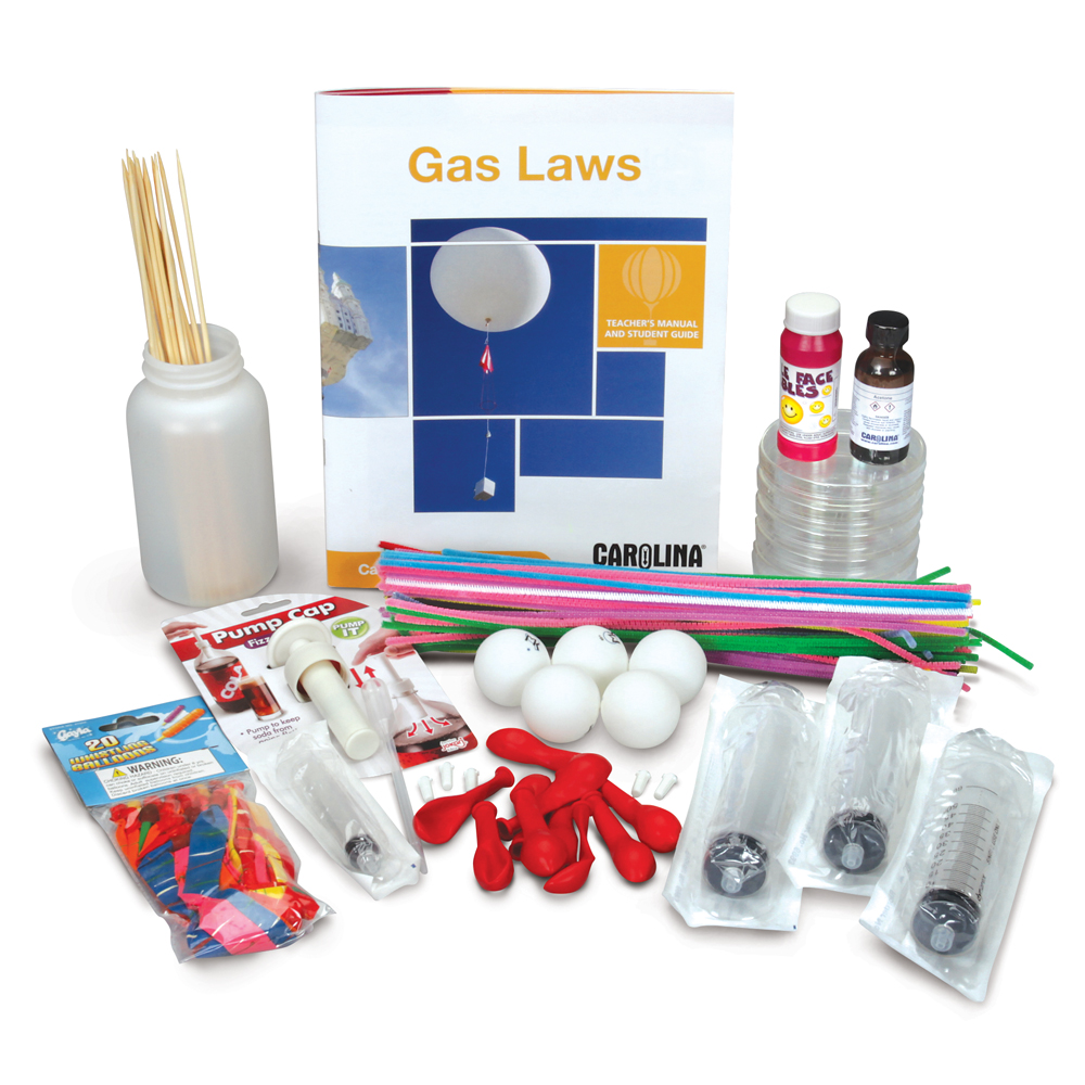 Investigate the ideal gas law, plus Avogadros, Boyles, Charless, and Daltons gas laws in this station-based kit.