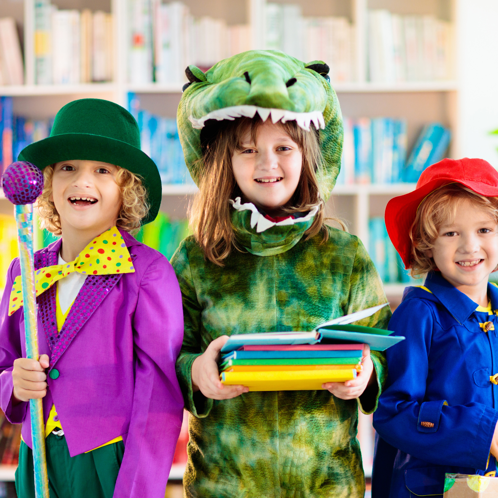 Students in class dressed up for Halloween