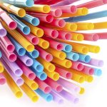 Colorful drinking straws