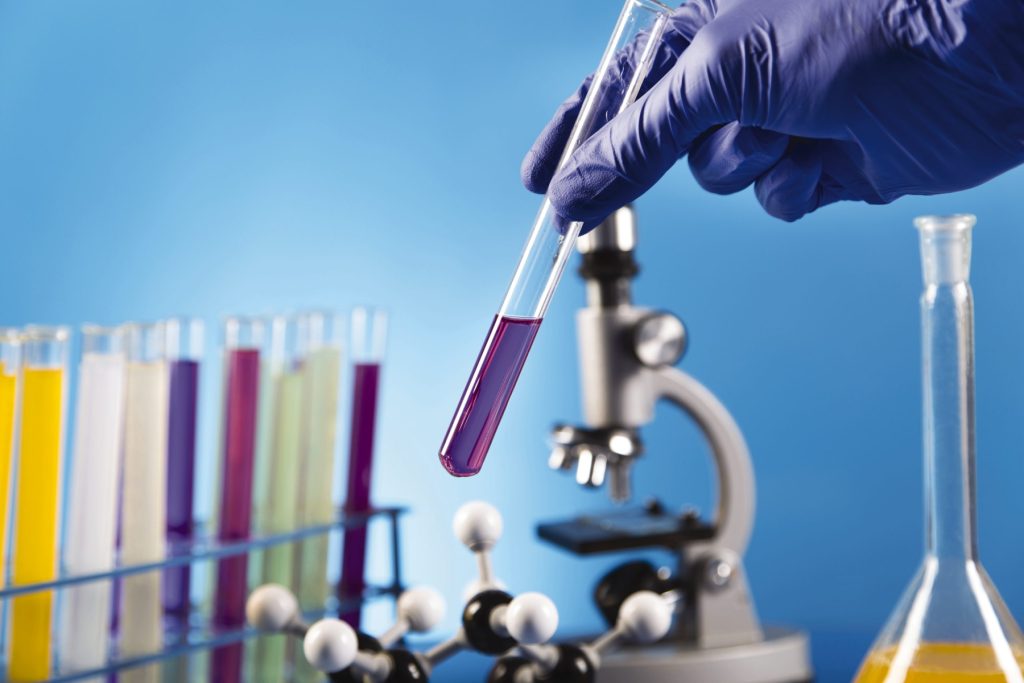 Test tubes, microscopes, and other science equipment.