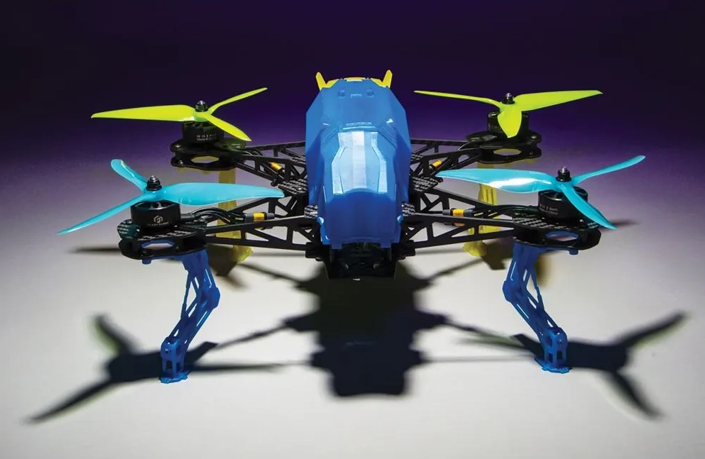 Stationary drone view from back
