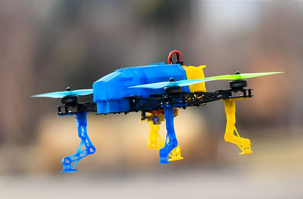 Drone hovering in mid-air