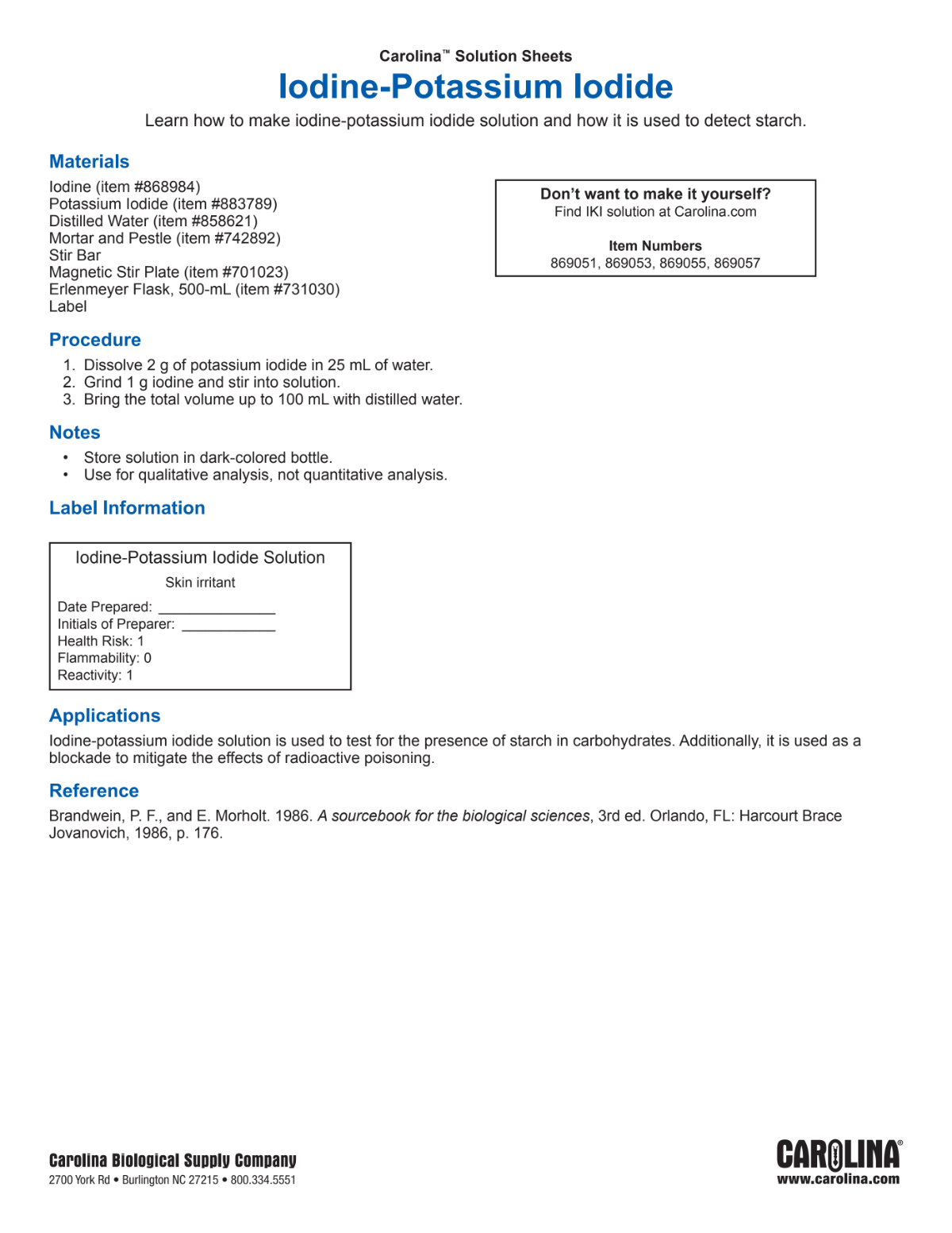 Iodine-Potassium-Iodide